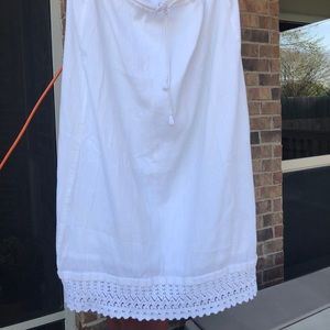 Eddie Bauer skirt maxi 100% cotton white size xl